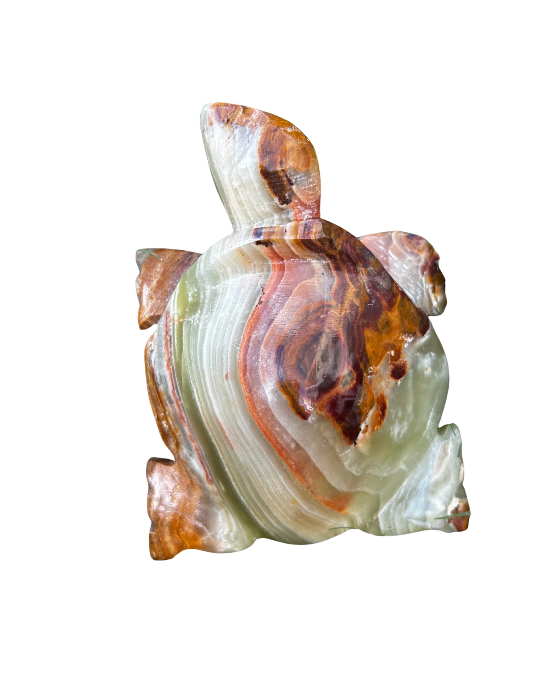 Handcrafted100% Natural Onyx Good Luck Tortoise Figurine 4" - Image 7