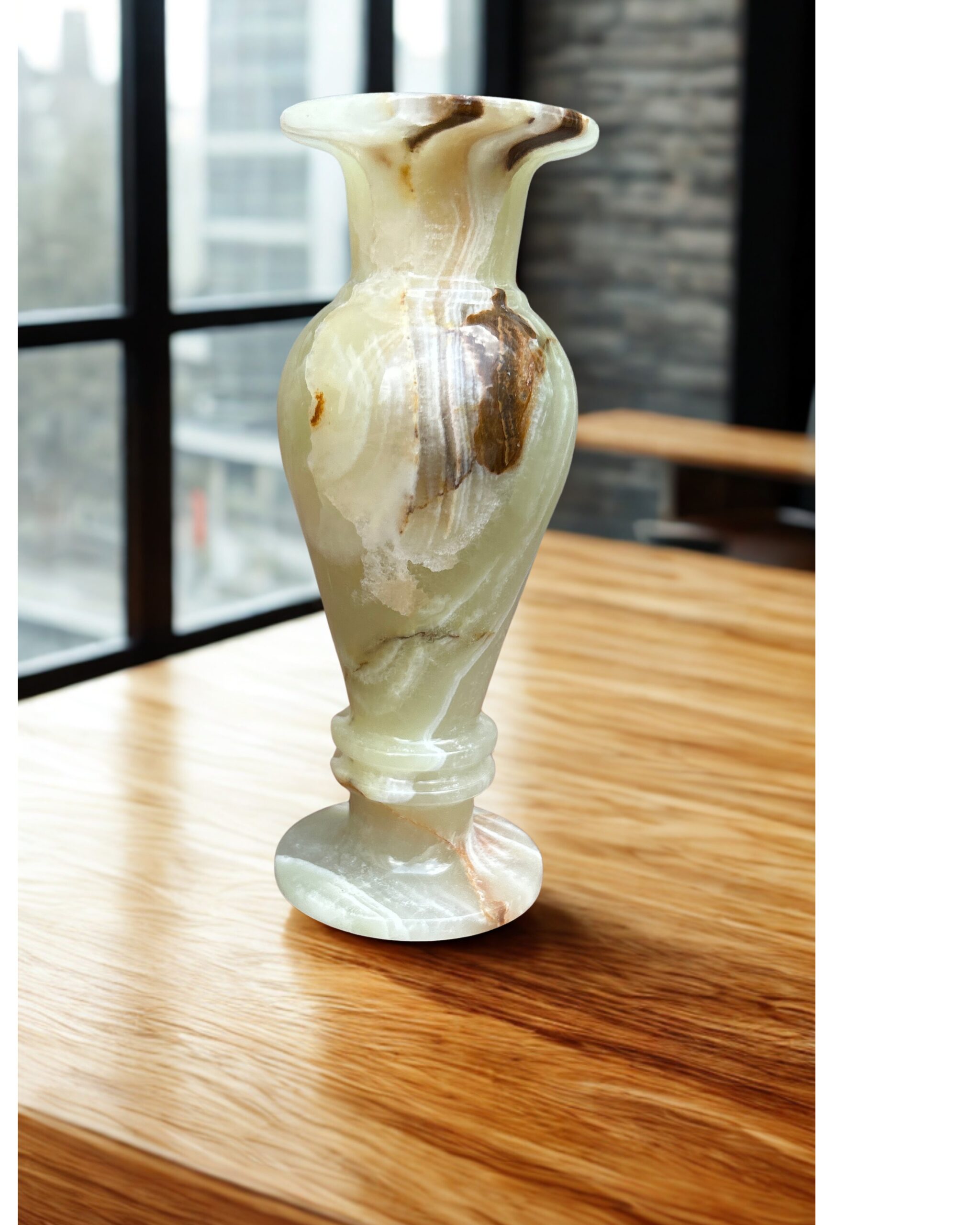 Hand-Carved Pure Natural Onyx Vase – Decorative Flower Vase - Image 7