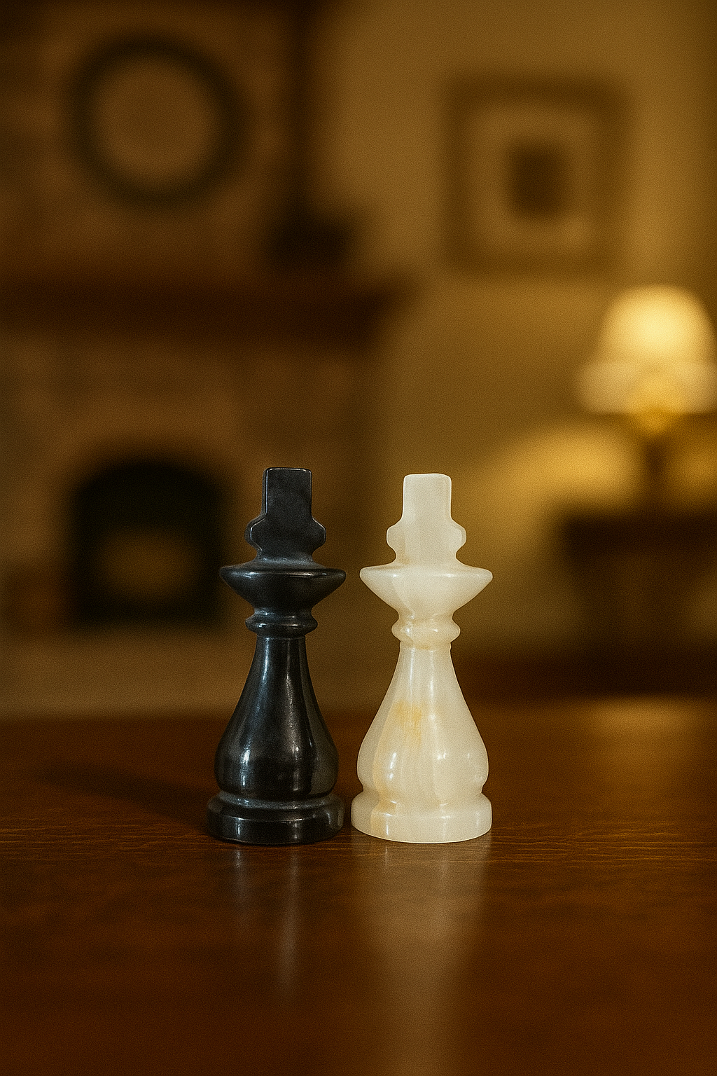 Luxury Onyx Stone Chess Set – Handmade Chess Board with Carved Pieces 12" - Image 3