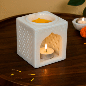 Venktesh Designs Handcrafted White Marble Aroma Oil Diffuser