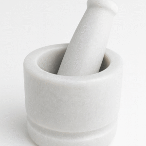 Makrana white marble Kharal/Khalbata Traditional Stone Mortar and Pestle Set