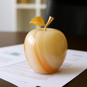 Onyx Apple Paperweight/Table decor