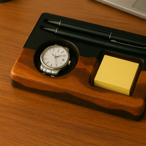 Handmade Premium Epoxy Resin Office Table Organizer for Home & Workspace