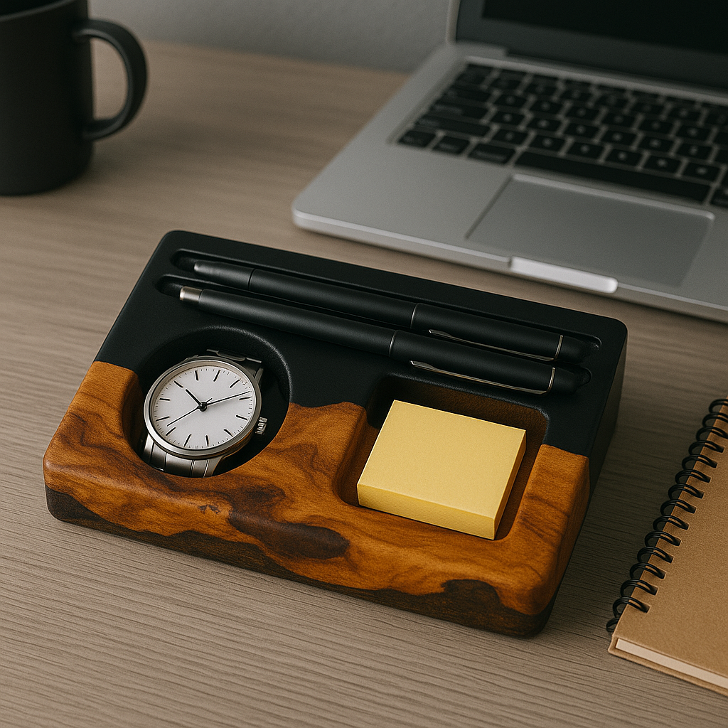 Handmade Premium Epoxy Resin Office Table Organizer for Home & Workspace - Image 12