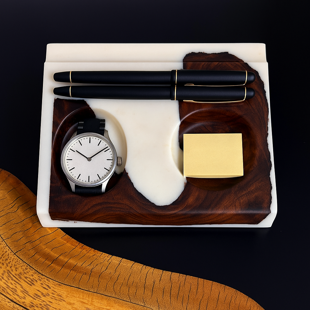 Handmade Premium Epoxy Resin Office Table Organizer for Home & Workspace - Image 4