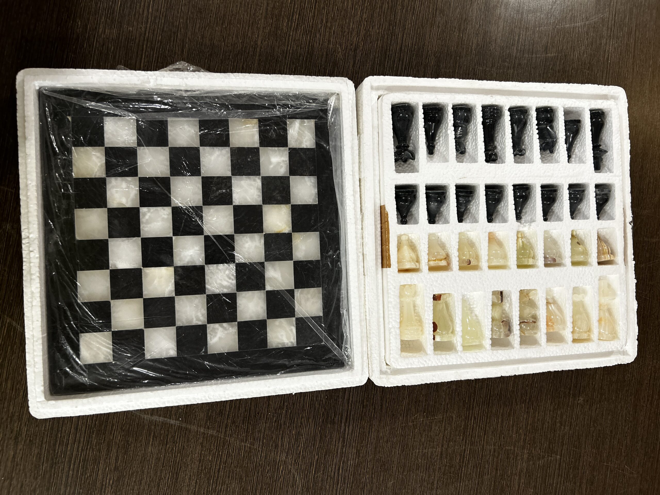 Luxury Onyx Stone Chess Set – Handmade Chess Board with Carved Pieces 12" - Image 8