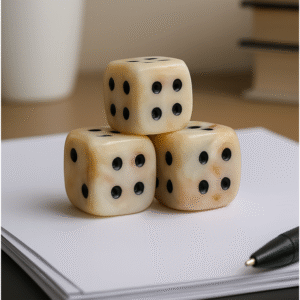Handcrafted Onyx Marble Dice – Natural Stone Paperweight & Home/Office Décor