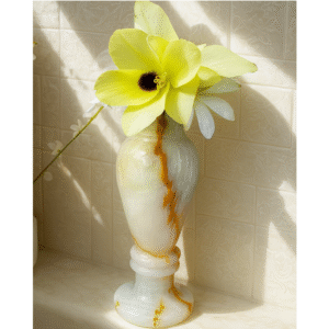 Hand-Carved Pure Natural Onyx Vase – Decorative Flower Vase