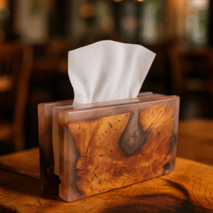 Premium Epoxy/Resin and Natural wood mix Tissue/Napkin Holder