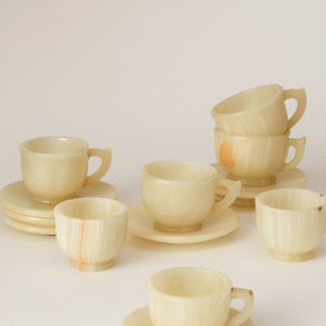 Onyx Marble Tea & Coffee Cup set (Handmade set of 6)
