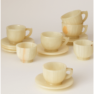 Onyx Marble Tea & Coffee Cup set (Handmade set of 6)