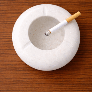 White Marble Ashtray (Size: 4")