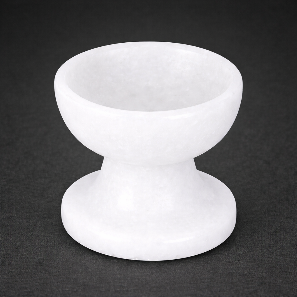 White Marble small Diya/Deepak (Size: 2") - Image 4